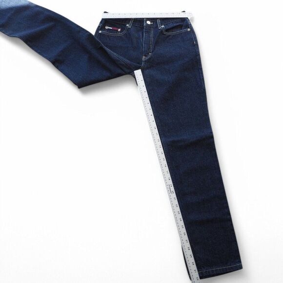 Tommy Jeans Vintage Y2K Straight Leg 5 Pocket Dark Wash Jeans Junior 5 - Picture 5 of 13